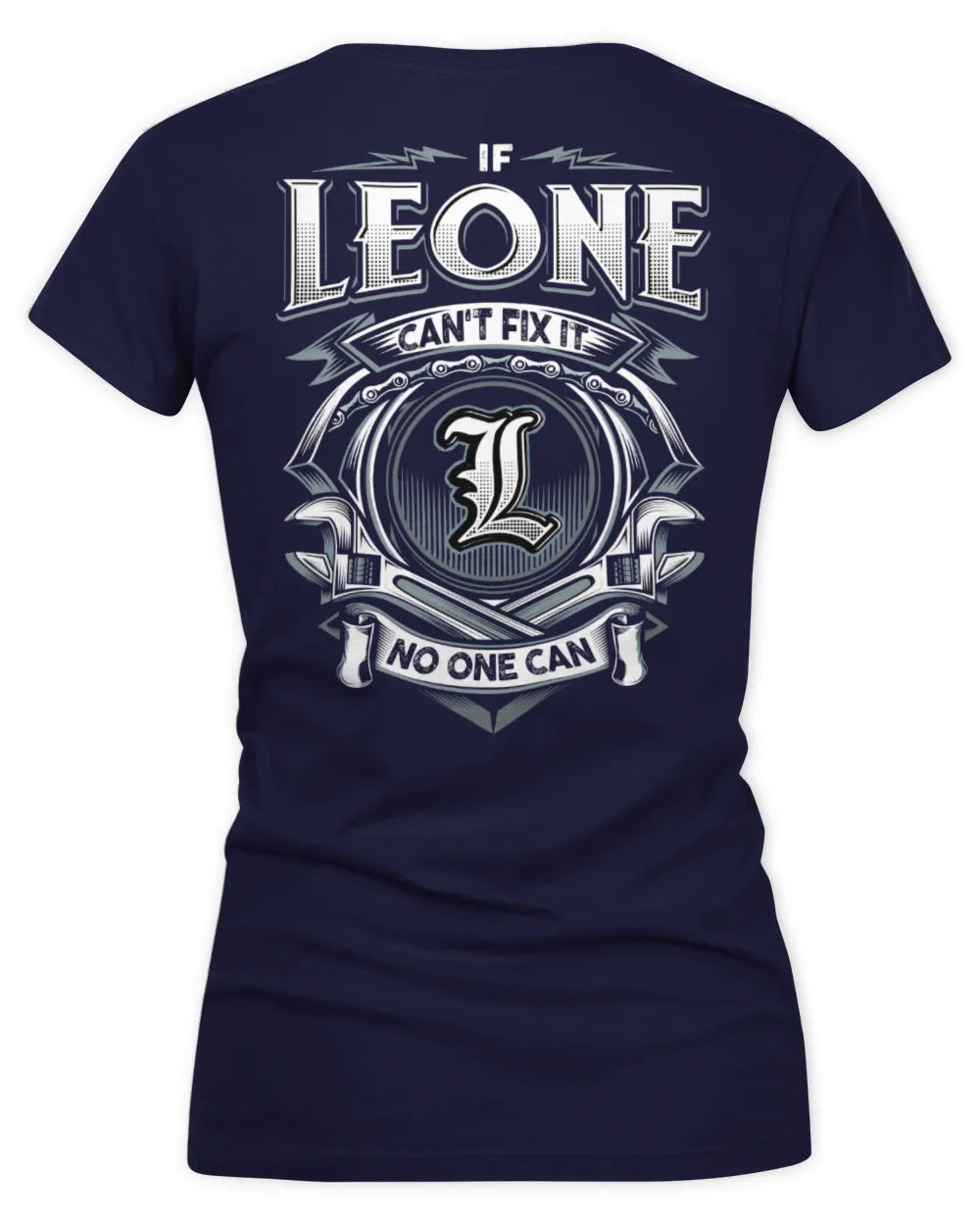 LEONE AP81-K4-626 - Personalized Ahmed Quote Apparel “If Ahmed Can't Fix It, No One Can” - Women's V-Neck T-Shirt - Navy