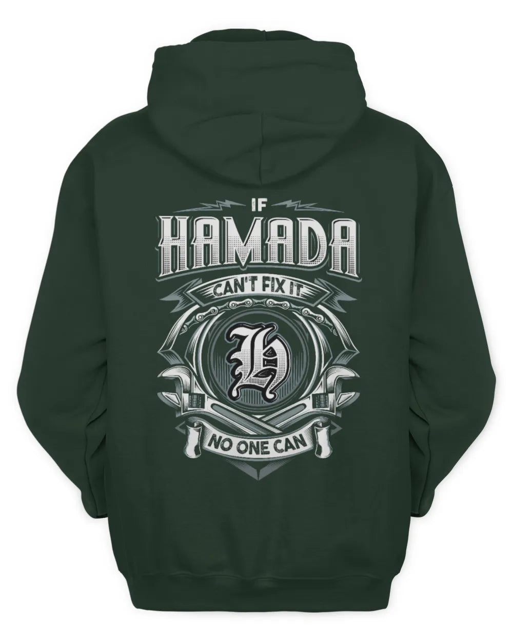 HAMADA AP81-K4-626 - Personalized Ahmed Quote Apparel “If Ahmed Can't Fix It, No One Can” - Unisex Hoodie - Forest Green