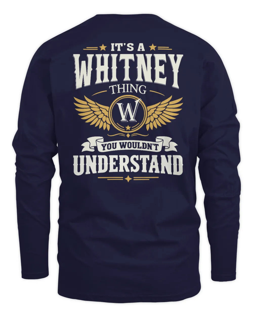 WHITNEY KT06-M008 It’s a [NAME] Thing – You Wouldn’t Understand | Personalized Vintage T-Shirt - Men's Long Sleeved T-Shirt - Navy