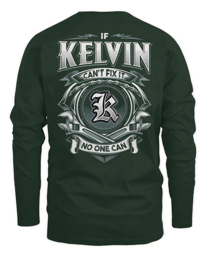 KELVIN AP81-K4-626 - Personalized Ahmed Quote Apparel “If Ahmed Can't Fix It, No One Can” - Men's Long Sleeved T-Shirt - Forest Green