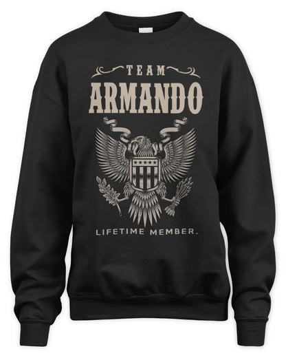 ARMANDO TP06-K82 – Personalized Classic Style Apparel “Team NAME Lifetime Member” - Unisex Sweatshirt - Black