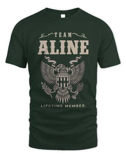 ALINE TP06-K82 – Personalized Classic Style Apparel “Team NAME Lifetime Member” - Unisex Standard T-Shirt - Forest Green