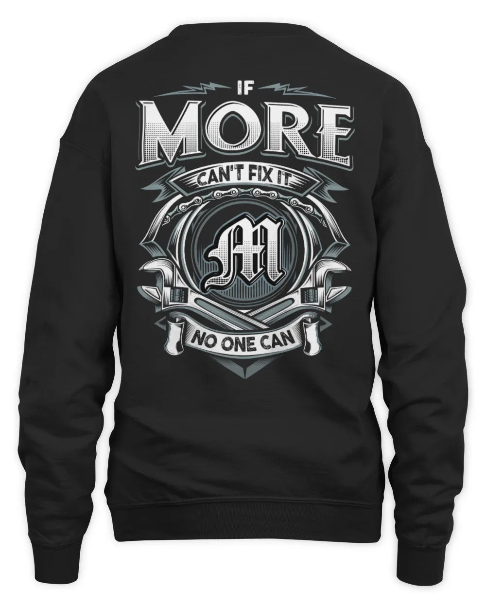 MORE AP81-K4-626 - Personalized Ahmed Quote Apparel “If Ahmed Can't Fix It, No One Can” - Unisex Sweatshirt - Black