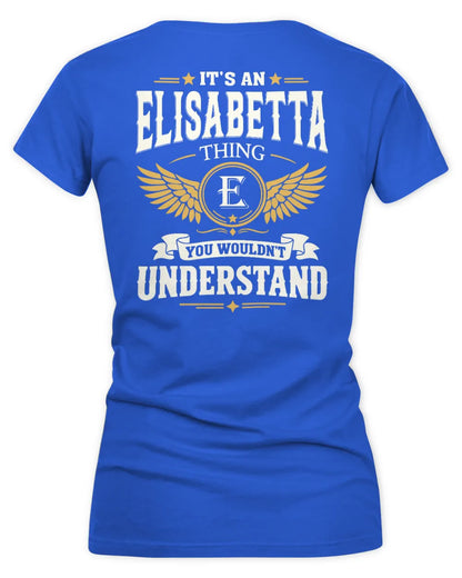ELISABETTA KT06-M008 It’s a [NAME] Thing – You Wouldn’t Understand | Personalized Vintage T-Shirt - Women's V-Neck T-Shirt - Royal