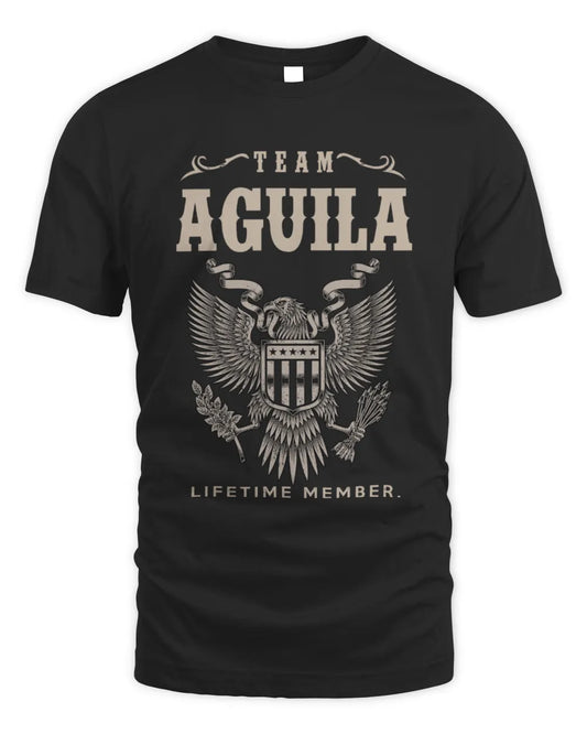 AGUILA TP06-K82 – Personalized Classic Style Apparel “Team NAME Lifetime Member” - Unisex Standard T-Shirt - Black