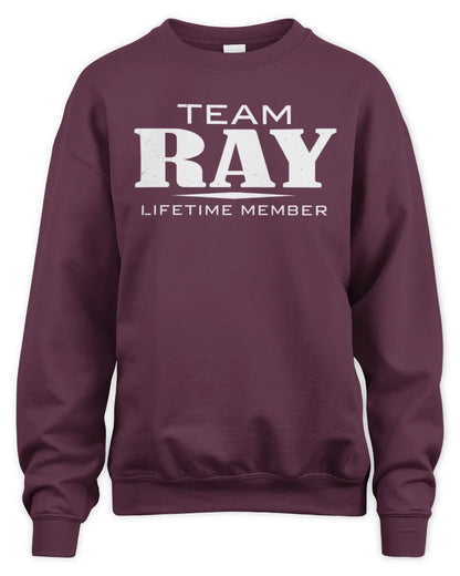 RAY BL62-K4-128 - Personalized “Team NAME Lifetime Member” - Unisex Sweatshirt - Maroon