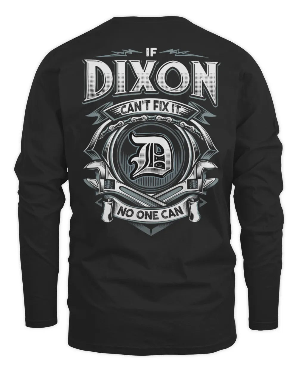 DIXON AP81-K4-626 - Personalized Ahmed Quote Apparel “If Ahmed Can't Fix It, No One Can” - Men's Long Sleeved T-Shirt - Black