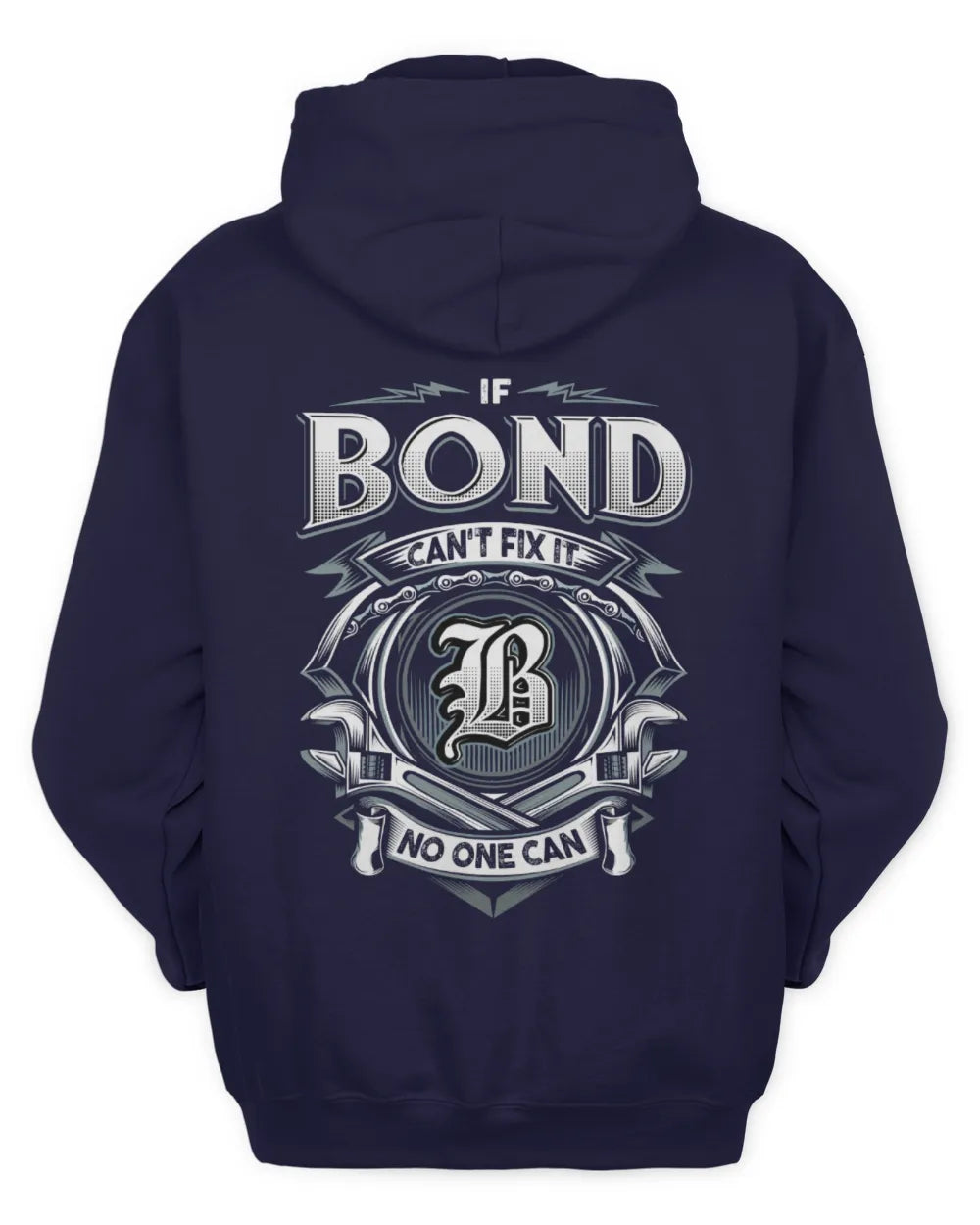 BOND AP81-K4-626 - Personalized Ahmed Quote Apparel “If Ahmed Can't Fix It, No One Can” - Unisex Hoodie - Navy