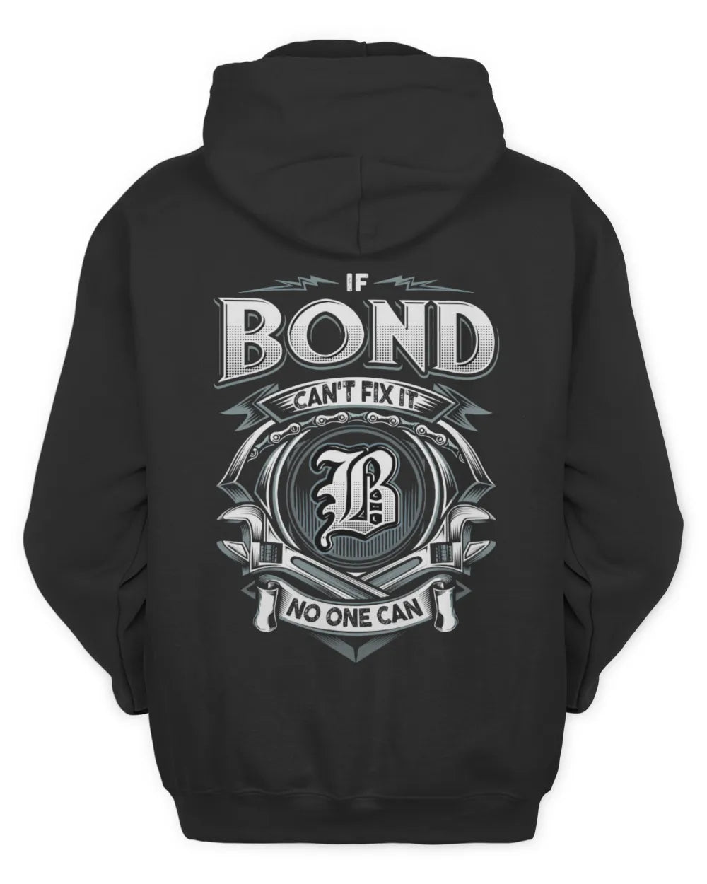 BOND AP81-K4-626 - Personalized Ahmed Quote Apparel “If Ahmed Can't Fix It, No One Can” - Unisex Hoodie - Black