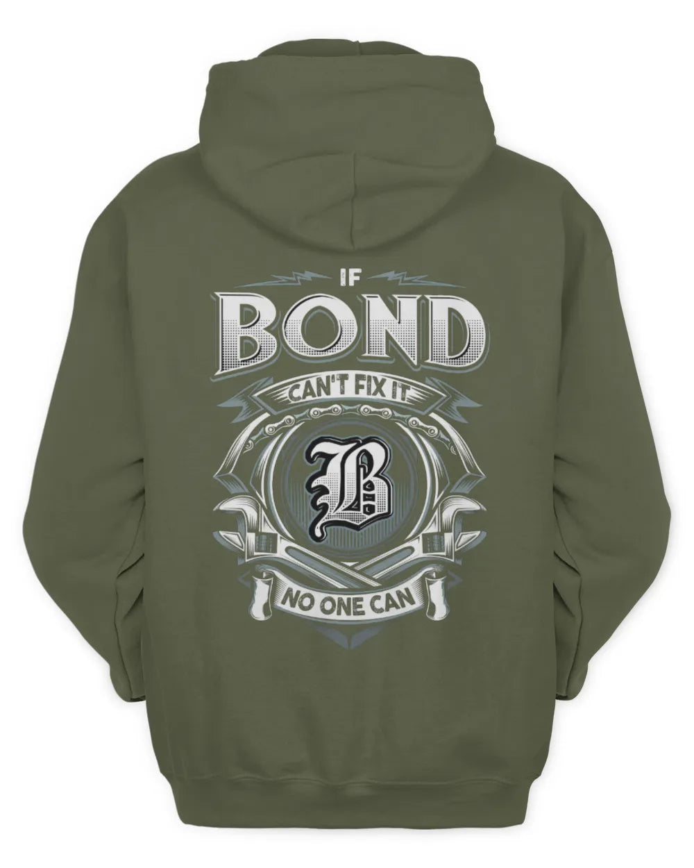 BOND AP81-K4-626 - Personalized Ahmed Quote Apparel “If Ahmed Can't Fix It, No One Can” - Unisex Hoodie - Military Green