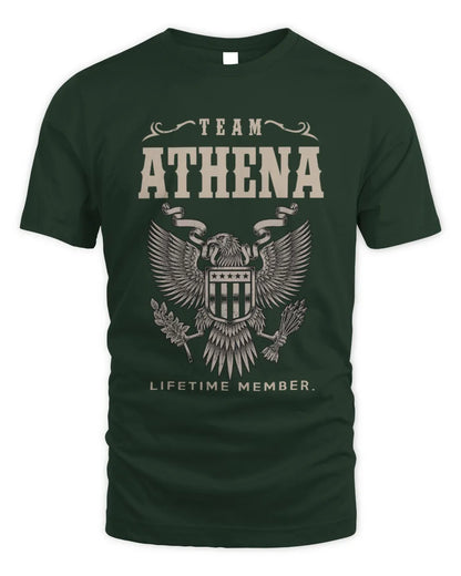 ATHENA TP06-K82 – Personalized Classic Style Apparel “Team NAME Lifetime Member” - Unisex Standard T-Shirt - Forest Green