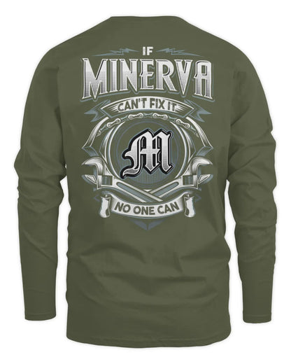 MINERVA AP81-K4-626 - Personalized Ahmed Quote Apparel “If Ahmed Can't Fix It, No One Can” - Men's Long Sleeved T-Shirt - Military Green
