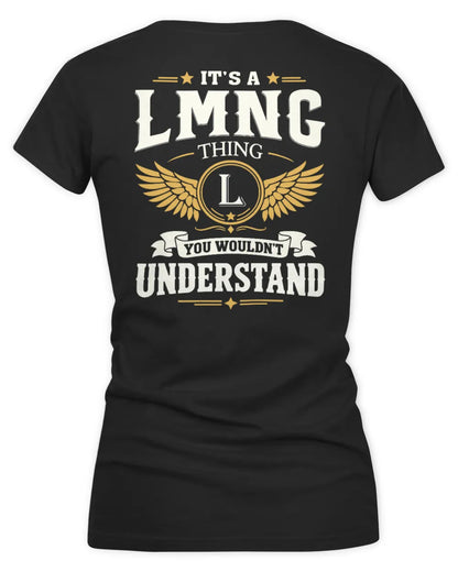 LMNG KT06-M008 It’s a [NAME] Thing – You Wouldn’t Understand | Personalized Vintage T-Shirt - Women's V-Neck T-Shirt - Black