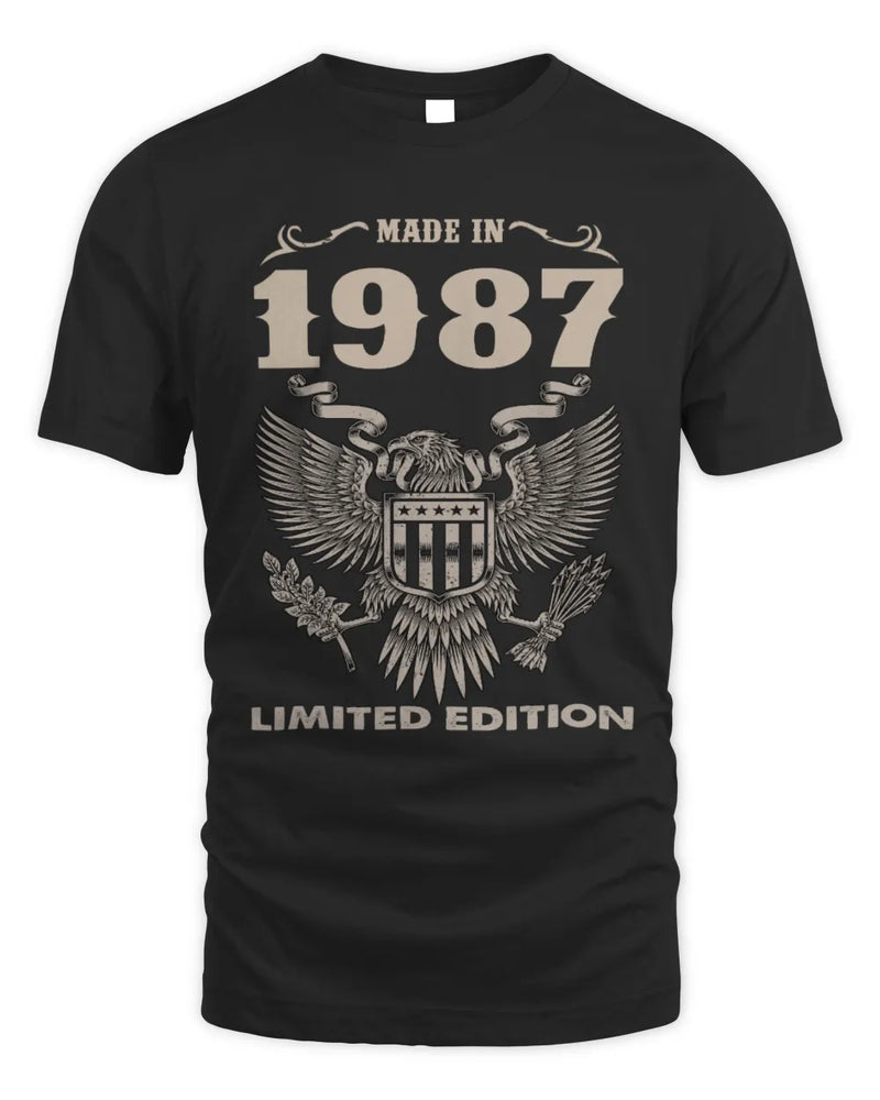 1987 HH89-K2 – Classic Birth Year Limited Edition T-Shirt - Unisex Standard T-Shirt - Black