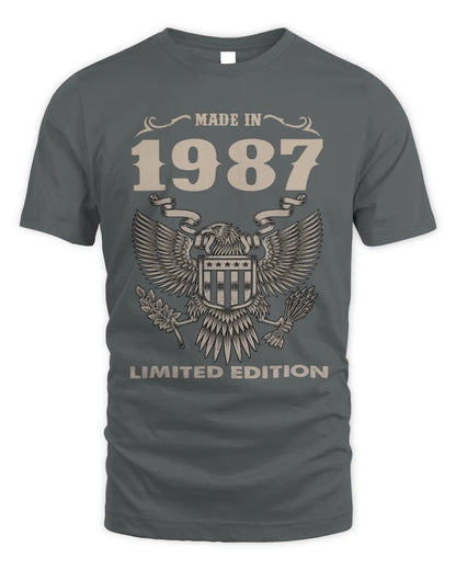 1987 HH89-K2 – Classic Birth Year Limited Edition T-Shirt - Unisex Standard T-Shirt - Charcoal