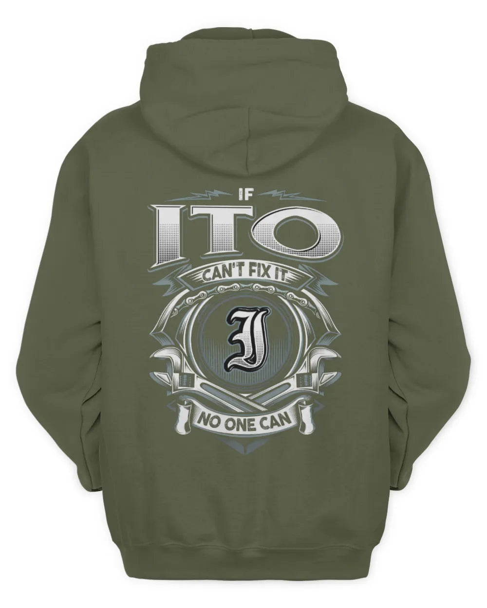 ITO AP81-K4-626 - Personalized Ahmed Quote Apparel “If Ahmed Can't Fix It, No One Can” - Unisex Hoodie - Military Green