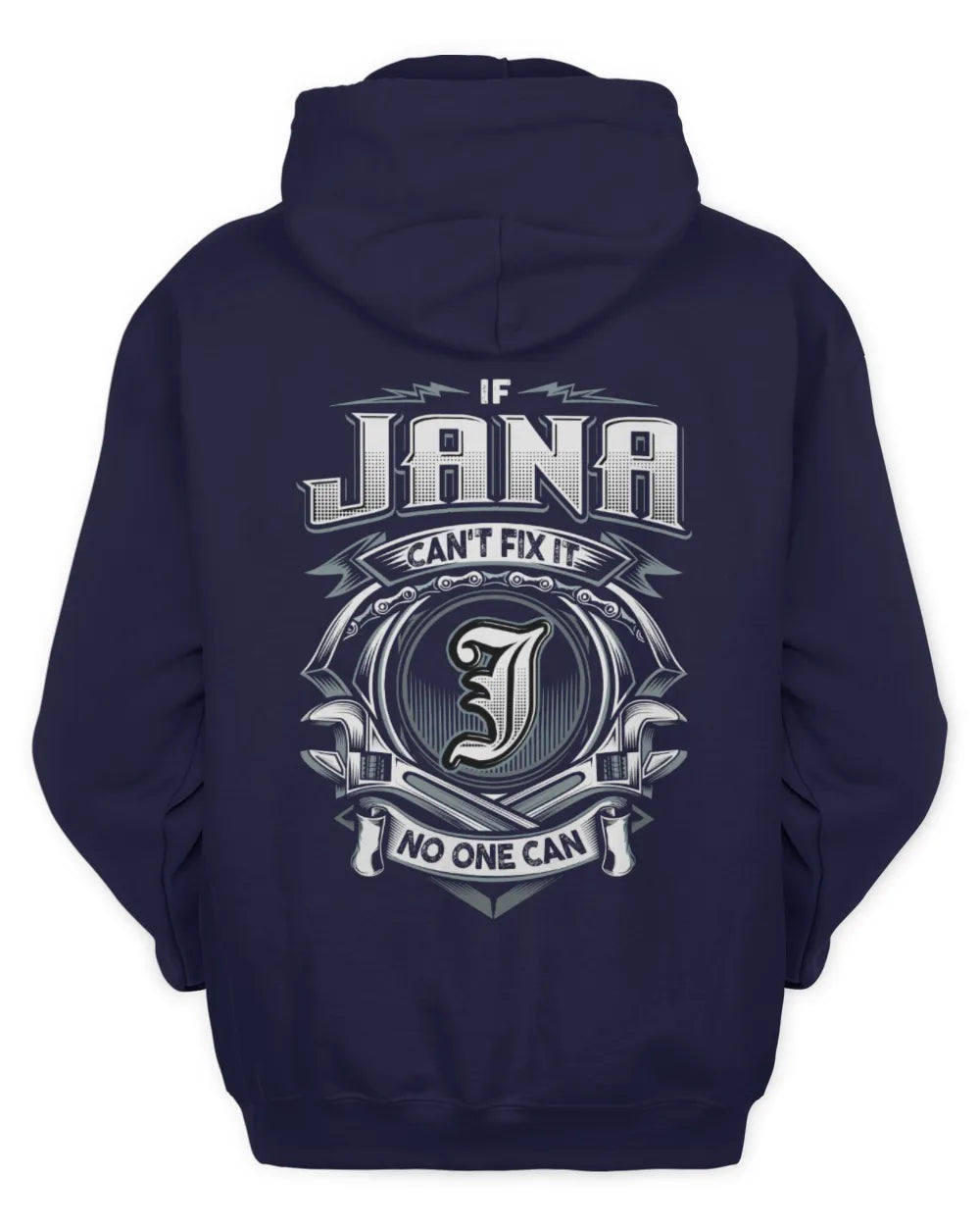 JANA AP81-K4-626 - Personalized Ahmed Quote Apparel “If Ahmed Can't Fix It, No One Can” - Unisex Hoodie - Navy