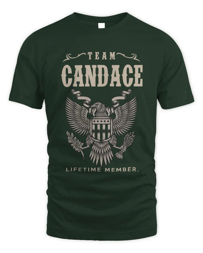 CANDACE TP06-K82 – Personalized Classic Style Apparel “Team NAME Lifetime Member” - Unisex Standard T-Shirt - Forest Green
