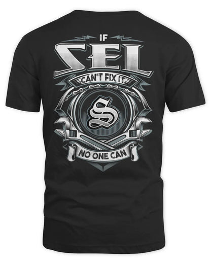 SEL AP81-K4-626 - Personalized Ahmed Quote Apparel “If Ahmed Can't Fix It, No One Can” - Unisex Standard T-Shirt - Black