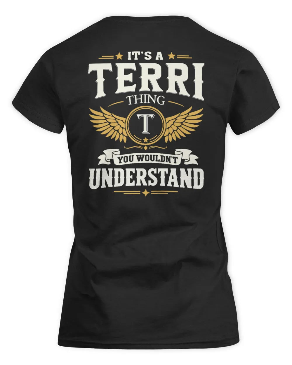 TERRI KT06-M008 It’s a [NAME] Thing – You Wouldn’t Understand | Personalized Vintage T-Shirt - Women's Standard T-Shirt - Black
