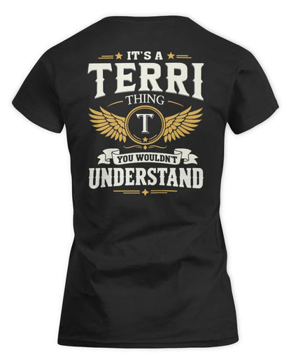 TERRI KT06-M008 It’s a [NAME] Thing – You Wouldn’t Understand | Personalized Vintage T-Shirt - Women's Standard T-Shirt - Black
