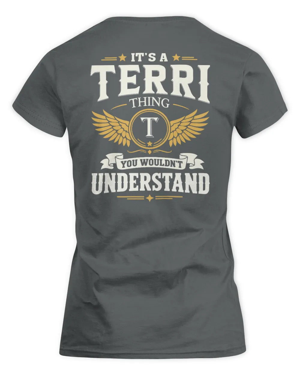 TERRI KT06-M008 It’s a [NAME] Thing – You Wouldn’t Understand | Personalized Vintage T-Shirt - Women's Standard T-Shirt - Charcoal