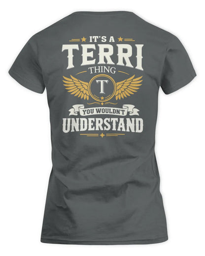 TERRI KT06-M008 It’s a [NAME] Thing – You Wouldn’t Understand | Personalized Vintage T-Shirt - Women's Standard T-Shirt - Charcoal