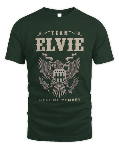 ELVIE TP06-K82 – Personalized Classic Style Apparel “Team NAME Lifetime Member” - Unisex Standard T-Shirt - Forest Green