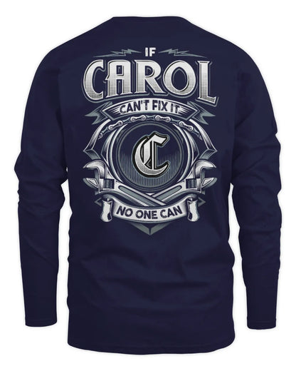 CAROL AP81-K4-626 - Personalized Ahmed Quote Apparel “If Ahmed Can't Fix It, No One Can” - Men's Long Sleeved T-Shirt - Navy
