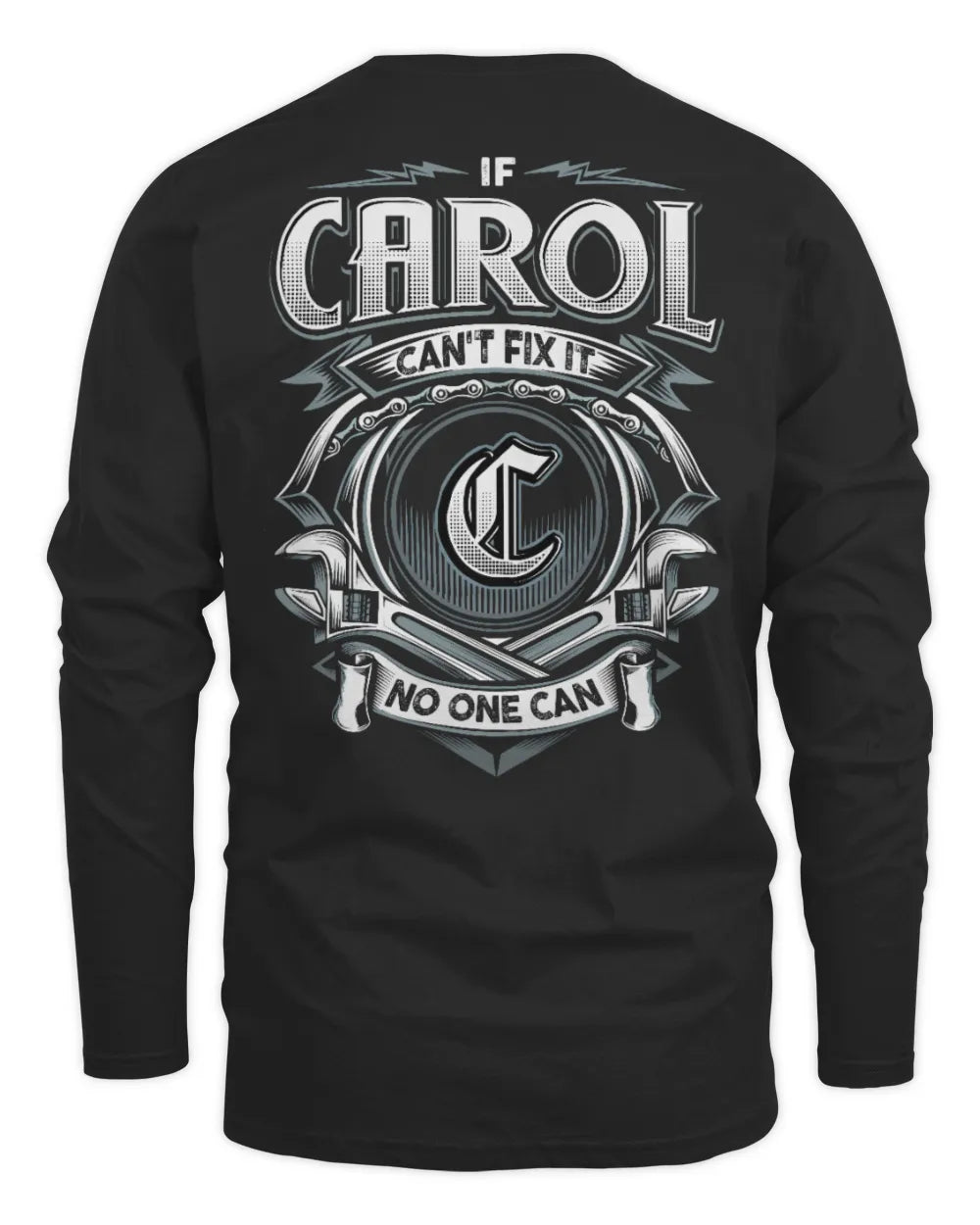 CAROL AP81-K4-626 - Personalized Ahmed Quote Apparel “If Ahmed Can't Fix It, No One Can” - Men's Long Sleeved T-Shirt - Black
