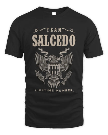 SALCEDO TP06-K82 – Personalized Classic Style Apparel “Team NAME Lifetime Member” - Unisex Standard T-Shirt - Black