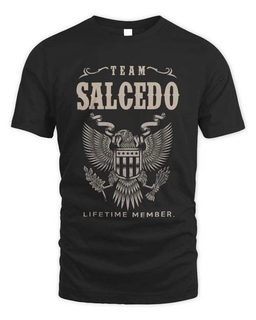 SALCEDO TP06-K82 – Personalized Classic Style Apparel “Team NAME Lifetime Member” - Unisex Standard T-Shirt - Black