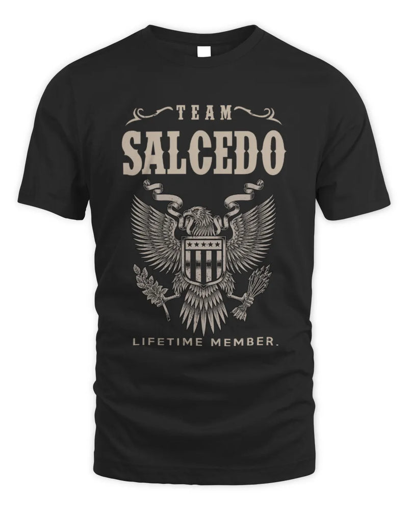 SALCEDO TP06-K82 – Personalized Classic Style Apparel “Team NAME Lifetime Member” - Unisex Standard T-Shirt - Black