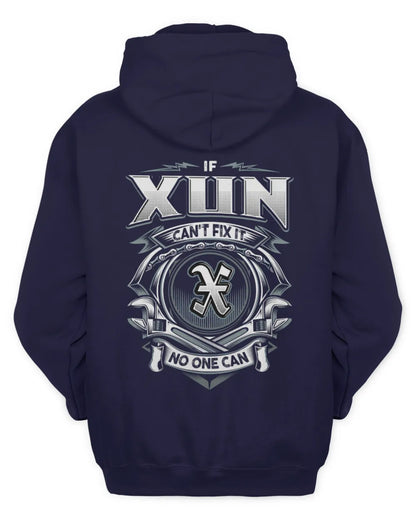 XUN AP81-K4-626 - Personalized Ahmed Quote Apparel “If Ahmed Can't Fix It, No One Can” - Unisex Hoodie - Navy