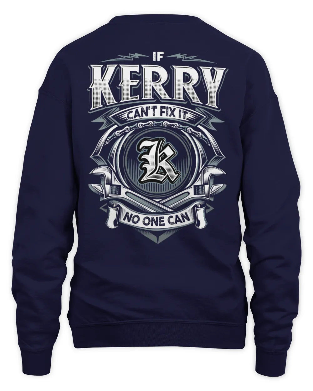 KERRY AP81-K4-626 - Personalized Ahmed Quote Apparel “If Ahmed Can't Fix It, No One Can” - Unisex Sweatshirt - Navy
