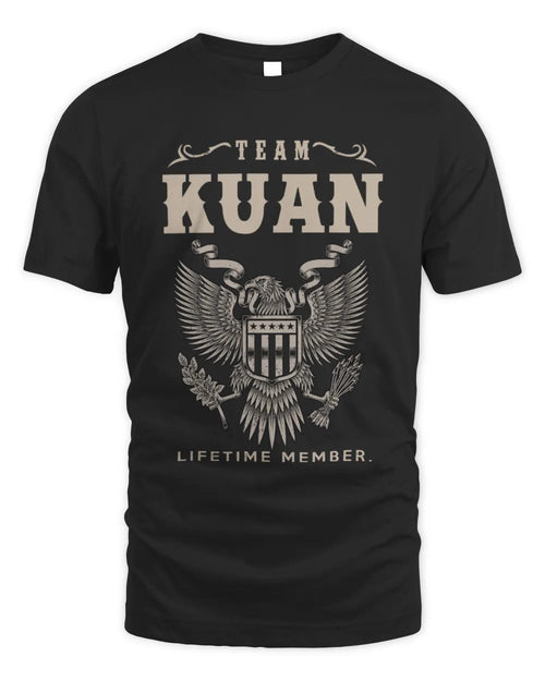 KUAN TP06-K82 – Personalized Classic Style Apparel “Team NAME Lifetime Member” - Unisex Standard T-Shirt - Black