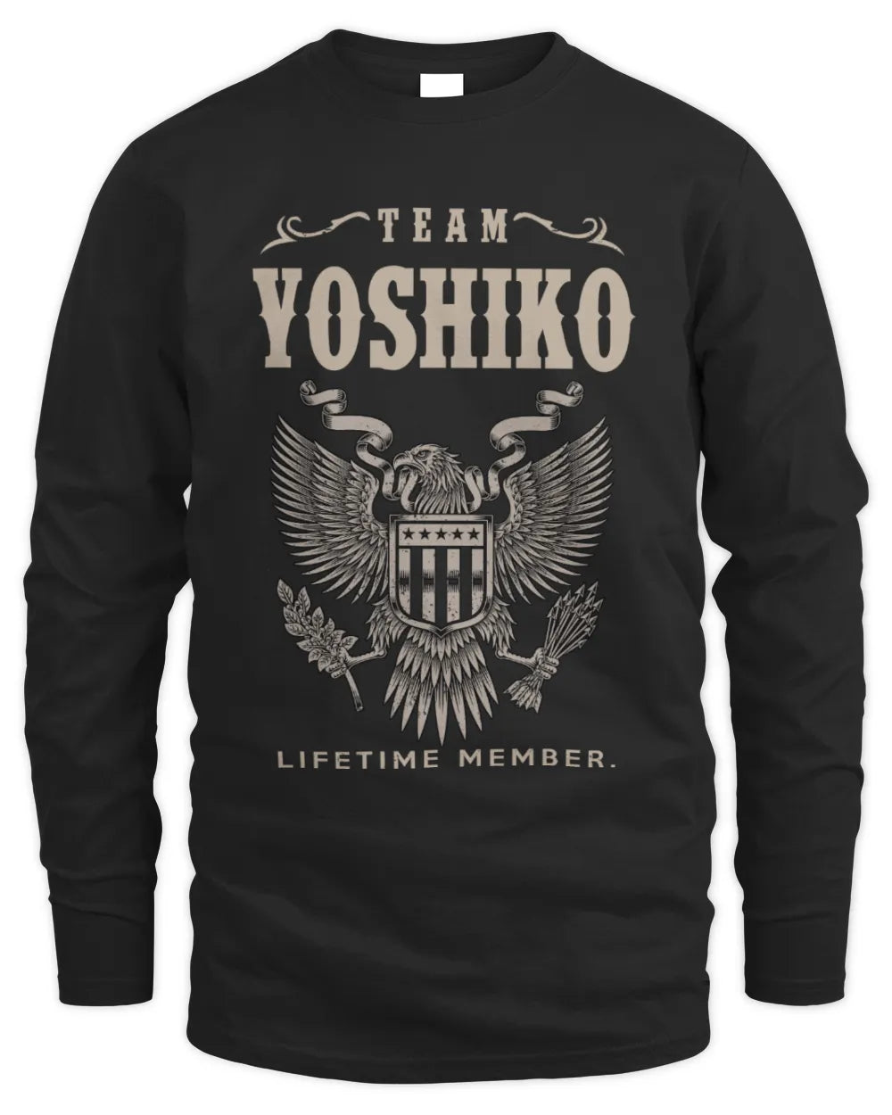 YOSHIKO TP06-K82 – Personalized Classic Style Apparel “Team NAME Lifetime Member” - Men's Long Sleeved T-Shirt - Black