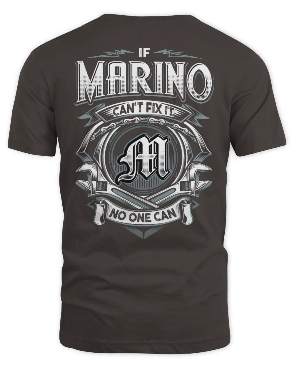 MARINO AP81-K4-626 - Personalized Ahmed Quote Apparel “If Ahmed Can't Fix It, No One Can” - Unisex Standard T-Shirt - Dark Chocolate