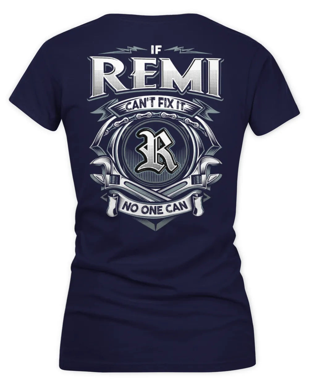 REMI AP81-K4-626 - Personalized Ahmed Quote Apparel “If Ahmed Can't Fix It, No One Can” - Women's V-Neck T-Shirt - Navy