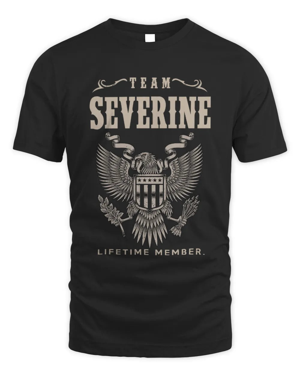 SEVERINE TP06-K82 – Personalized Classic Style Apparel “Team NAME Lifetime Member” - Unisex Standard T-Shirt - Black