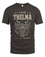 THELMA TP06-K82 – Personalized Classic Style Apparel “Team NAME Lifetime Member” - Unisex Standard T-Shirt - Dark Chocolate