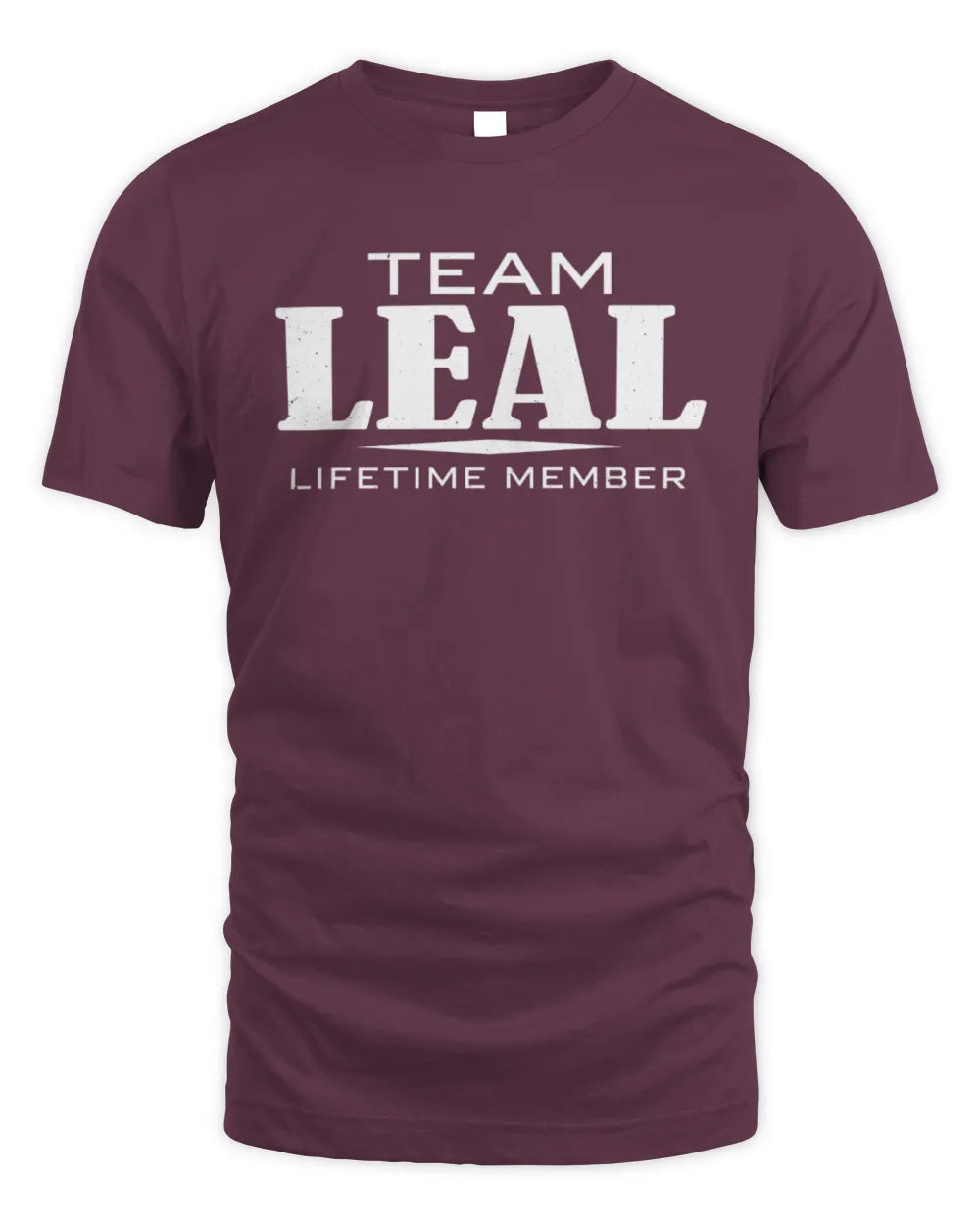 LEAL BL62-K4-128 - Personalized “Team NAME Lifetime Member” - Unisex Standard T-Shirt - Maroon