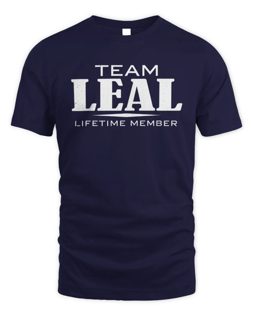 LEAL BL62-K4-128 - Personalized “Team NAME Lifetime Member” - Unisex Standard T-Shirt - Navy