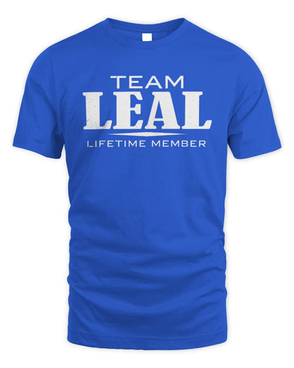 LEAL BL62-K4-128 - Personalized “Team NAME Lifetime Member” - Unisex Standard T-Shirt - Royal