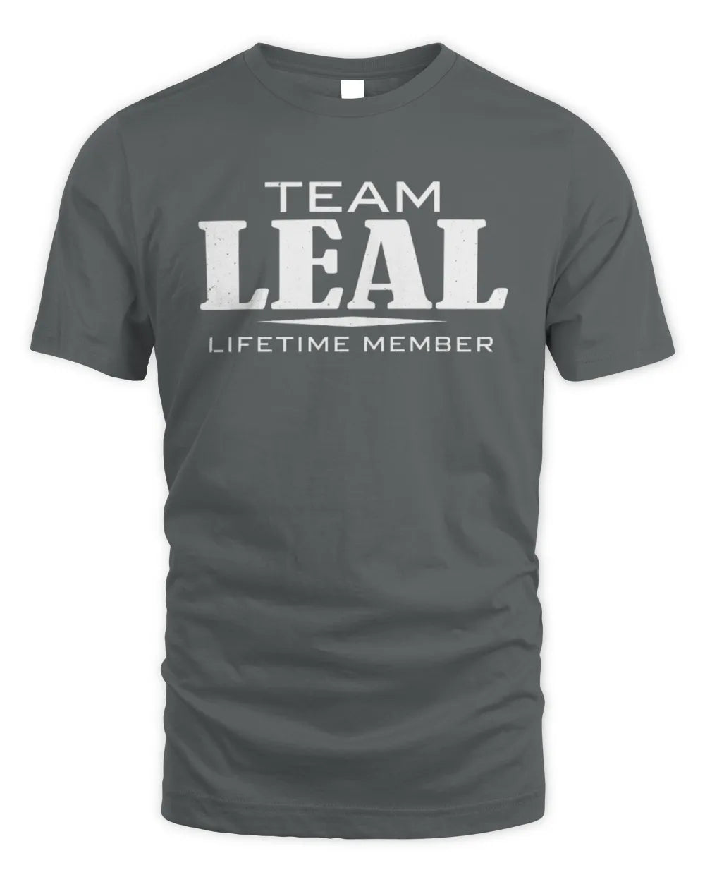 LEAL BL62-K4-128 - Personalized “Team NAME Lifetime Member” - Unisex Standard T-Shirt - Charcoal