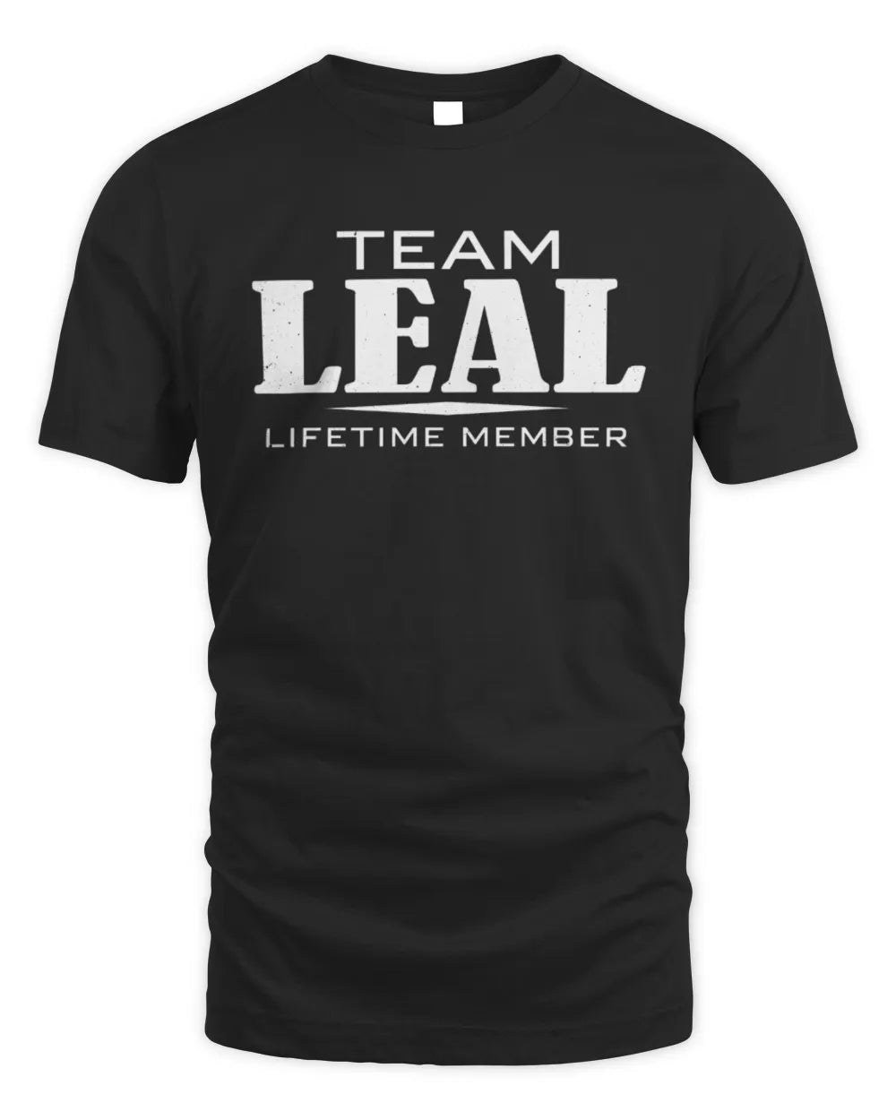 LEAL BL62-K4-128 - Personalized “Team NAME Lifetime Member” - Unisex Standard T-Shirt - Black