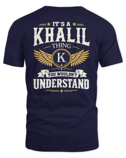 KHALIL KT06-M008 It’s a [NAME] Thing – You Wouldn’t Understand | Personalized Vintage T-Shirt - Unisex Standard T-Shirt - Navy