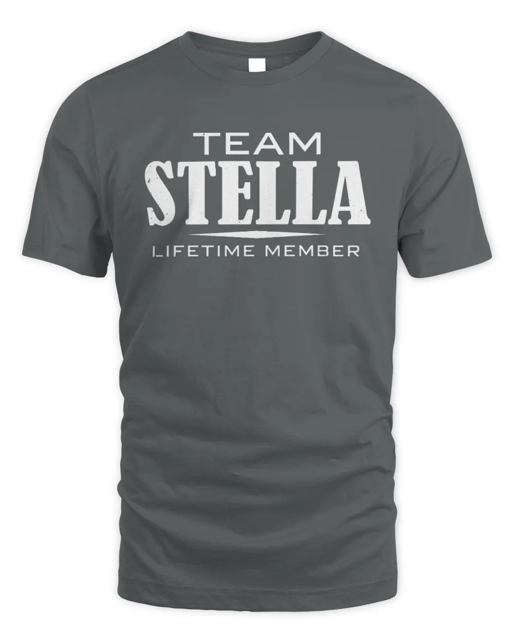 STELLA BL62-K4-128 - Personalized “Team NAME Lifetime Member” - Unisex Standard T-Shirt - Charcoal