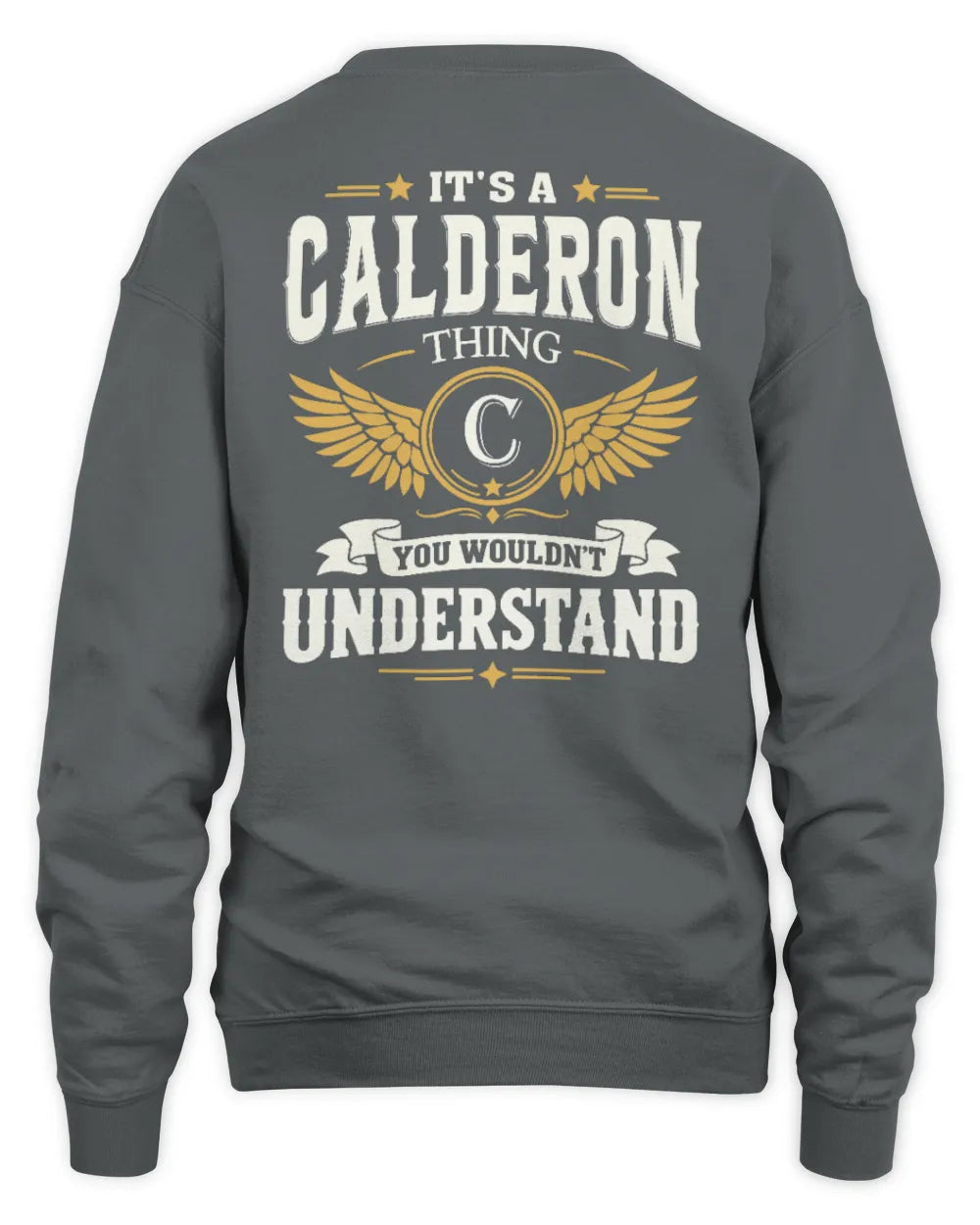 CALDERON KT06-M008 It’s a [NAME] Thing – You Wouldn’t Understand | Personalized Vintage T-Shirt - Unisex Sweatshirt - Charcoal