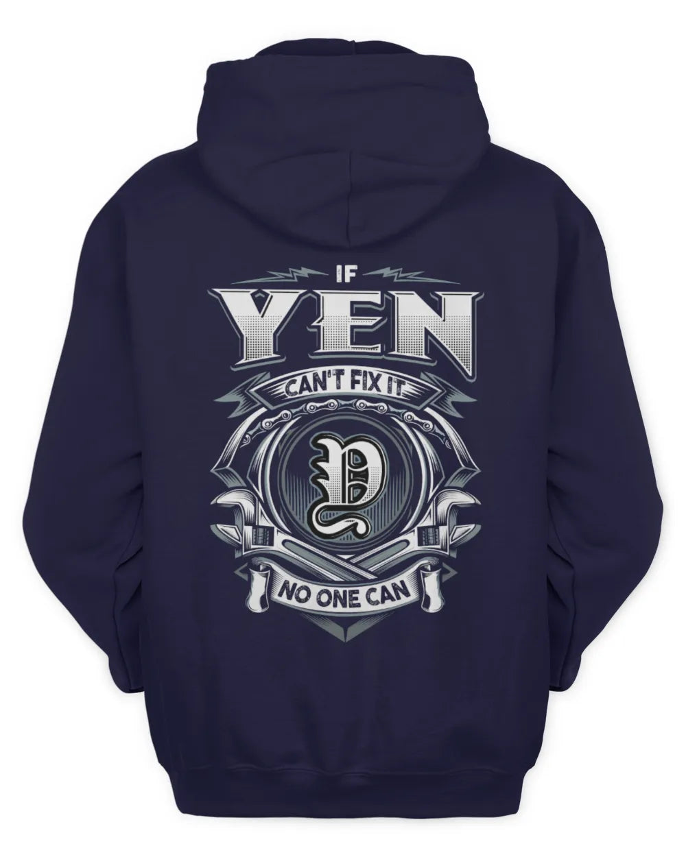 YEN AP81-K4-626 - Personalized Ahmed Quote Apparel “If Ahmed Can't Fix It, No One Can” - Unisex Hoodie - Navy